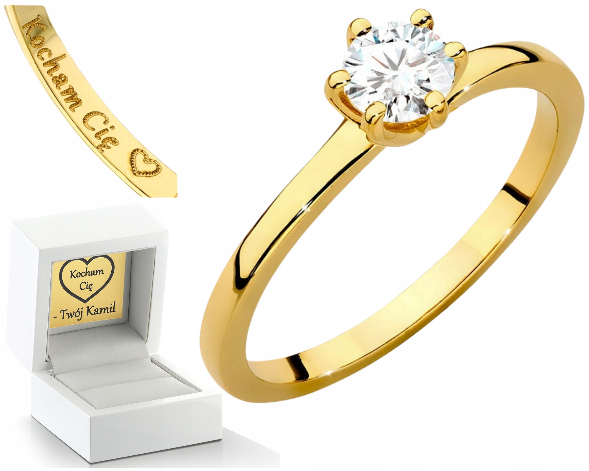 Prstýnek S Laboratorním Diamantem 585 Gravírování Dílenstvím