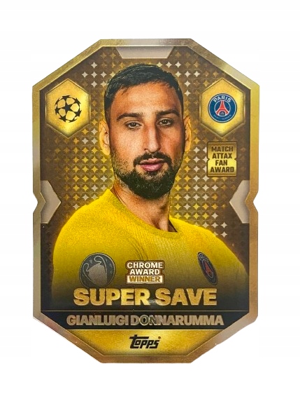Match Attax Ucl 2025/26 2026 Chrome Award Save Ca 5 Donnarumma Psg