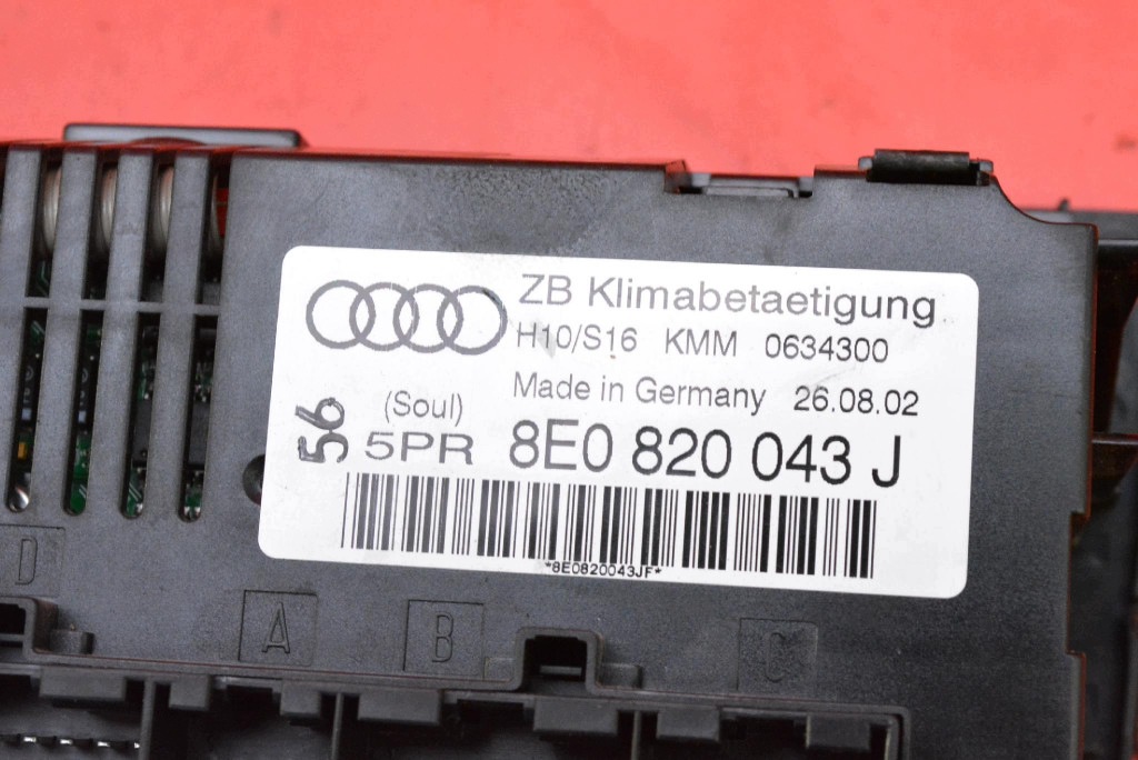 control panel air conditioning devices KLIMY 8E0820043J AUDI A4 B6 00-05
