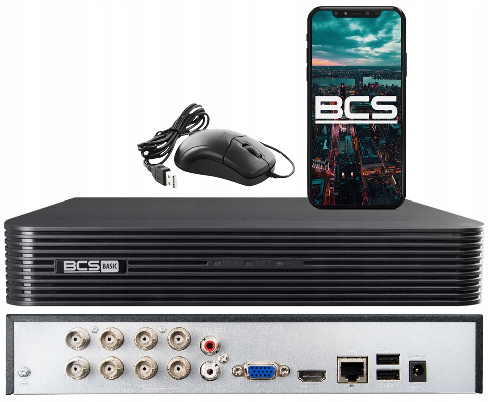 Analógový rekordér 8 kanálov Ahd Tvi CVI pre monitorovanie až do 5 MPx Bcs