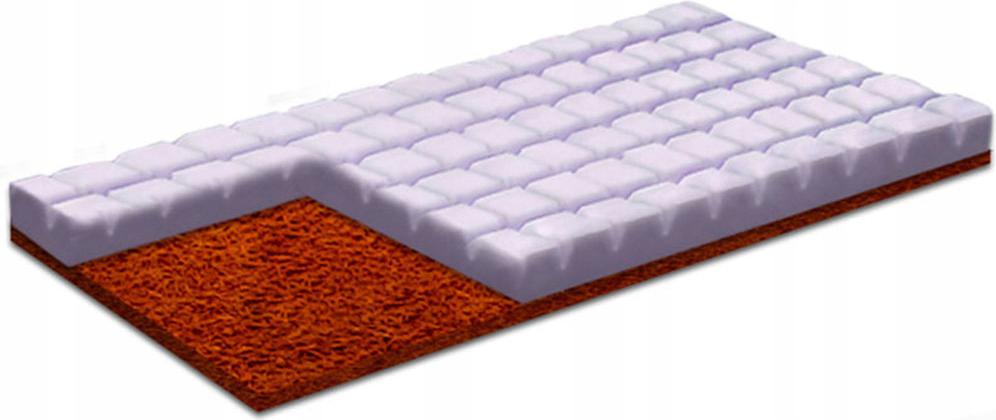 Povrchový matrac 80x170 kokos cube vystužený masážnou podložkou H2 6 cm