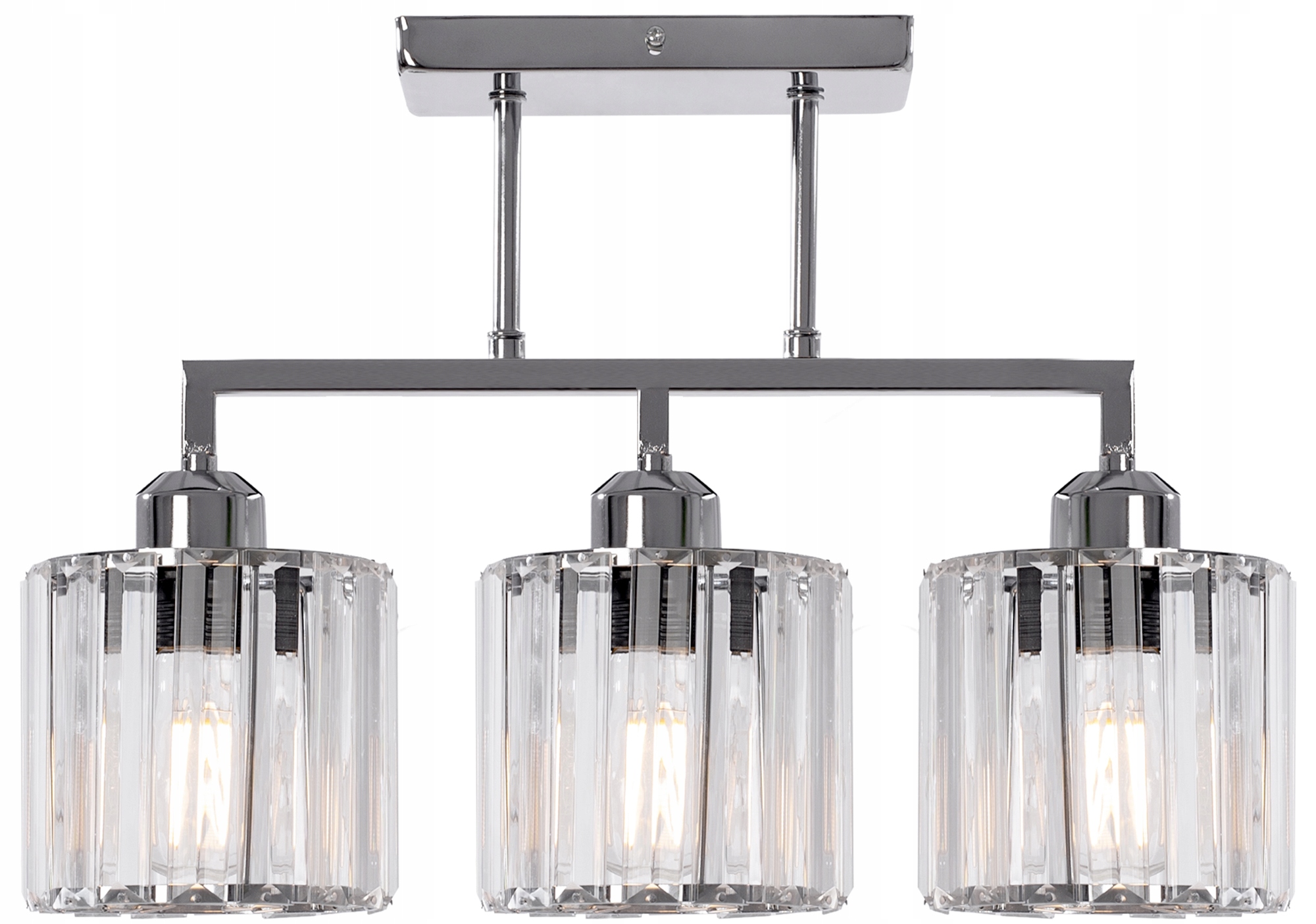 

Lampa Wisząca Kryształ Metal Glamour Chrome 3XE27