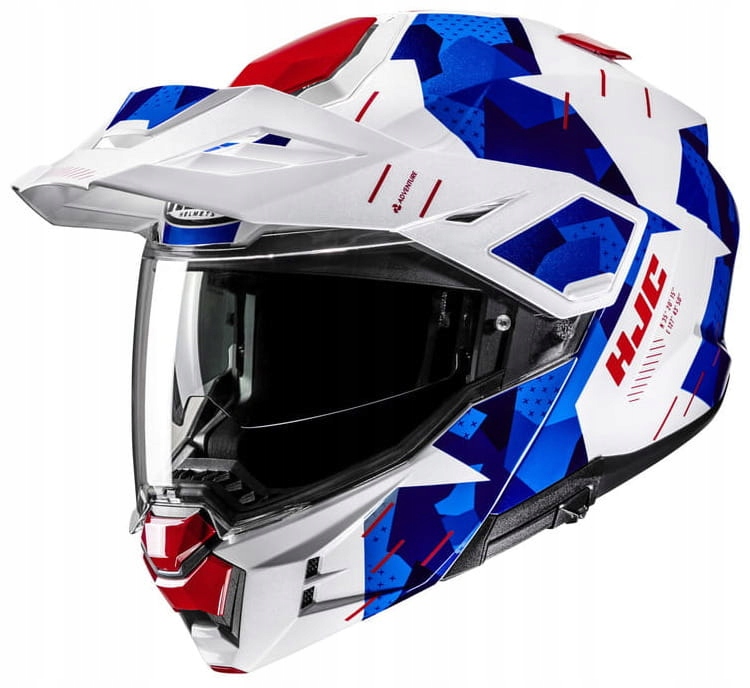Hjc I80 Roki White Blue Motocyklová Prilba Biela Modrá