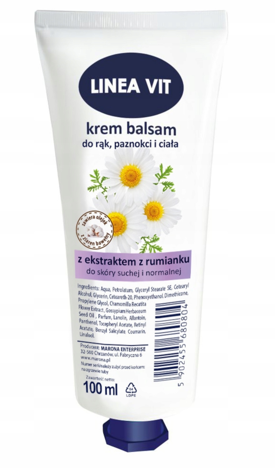 

Krem do rąk i paznokci Linea Vit Rumianek 100ml