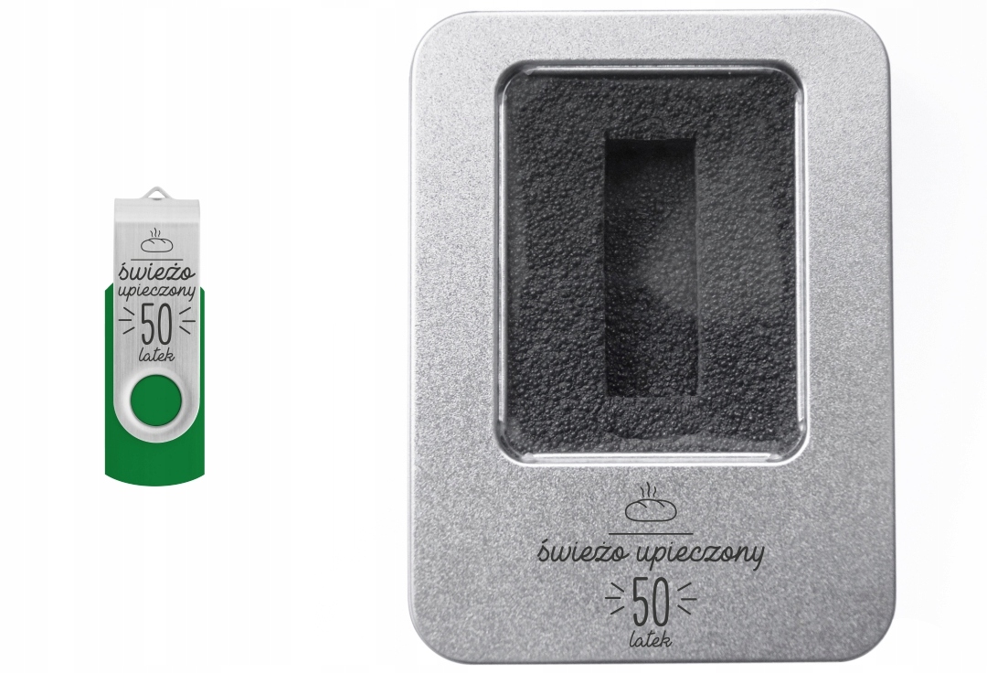 

Pendrive z grawerem Urodziny 16Gb+Puszka