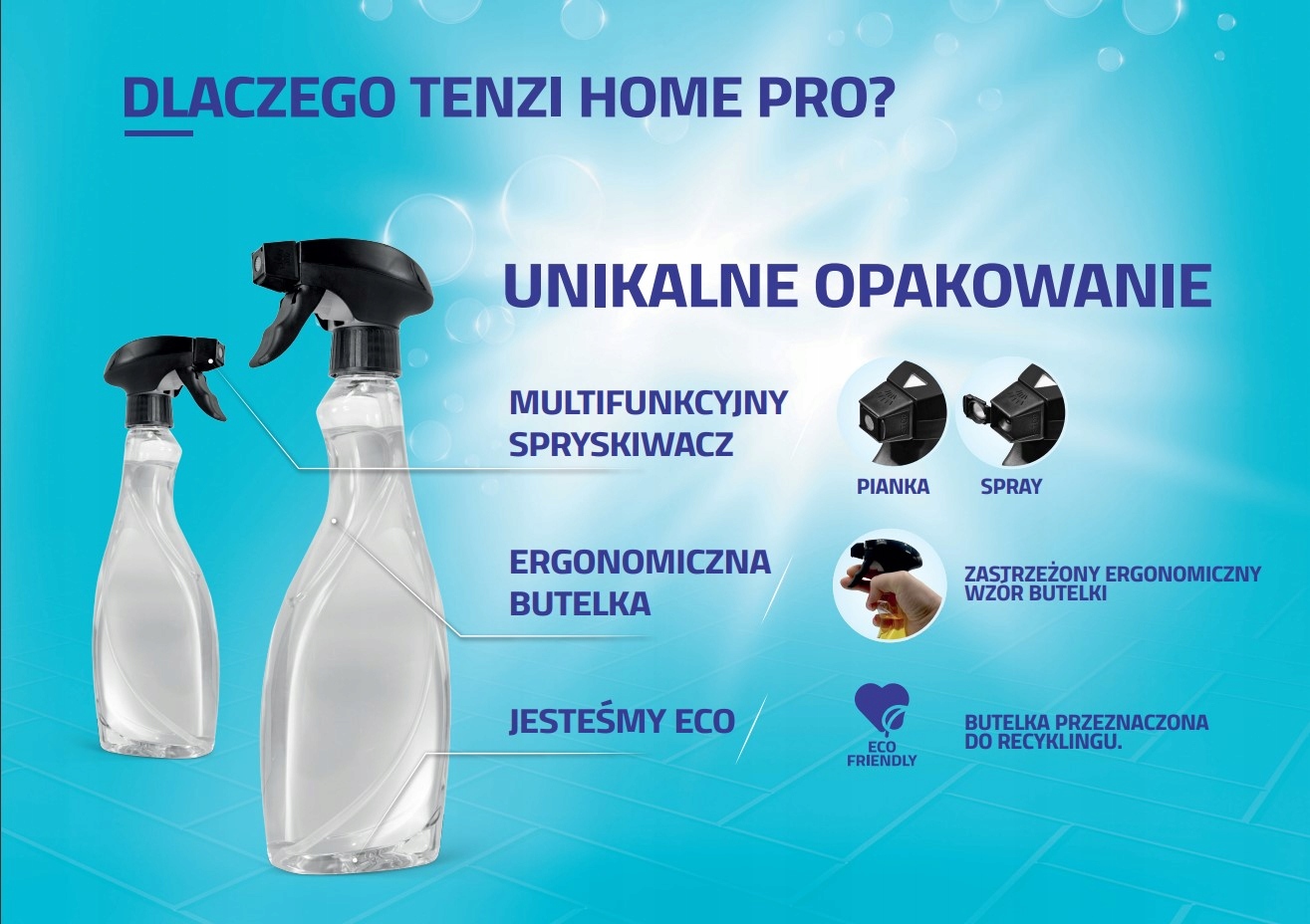 Tenzi Home Pro KABINY PRYSZNICOWE mycie czyszczeni Pojemność 0.5 l