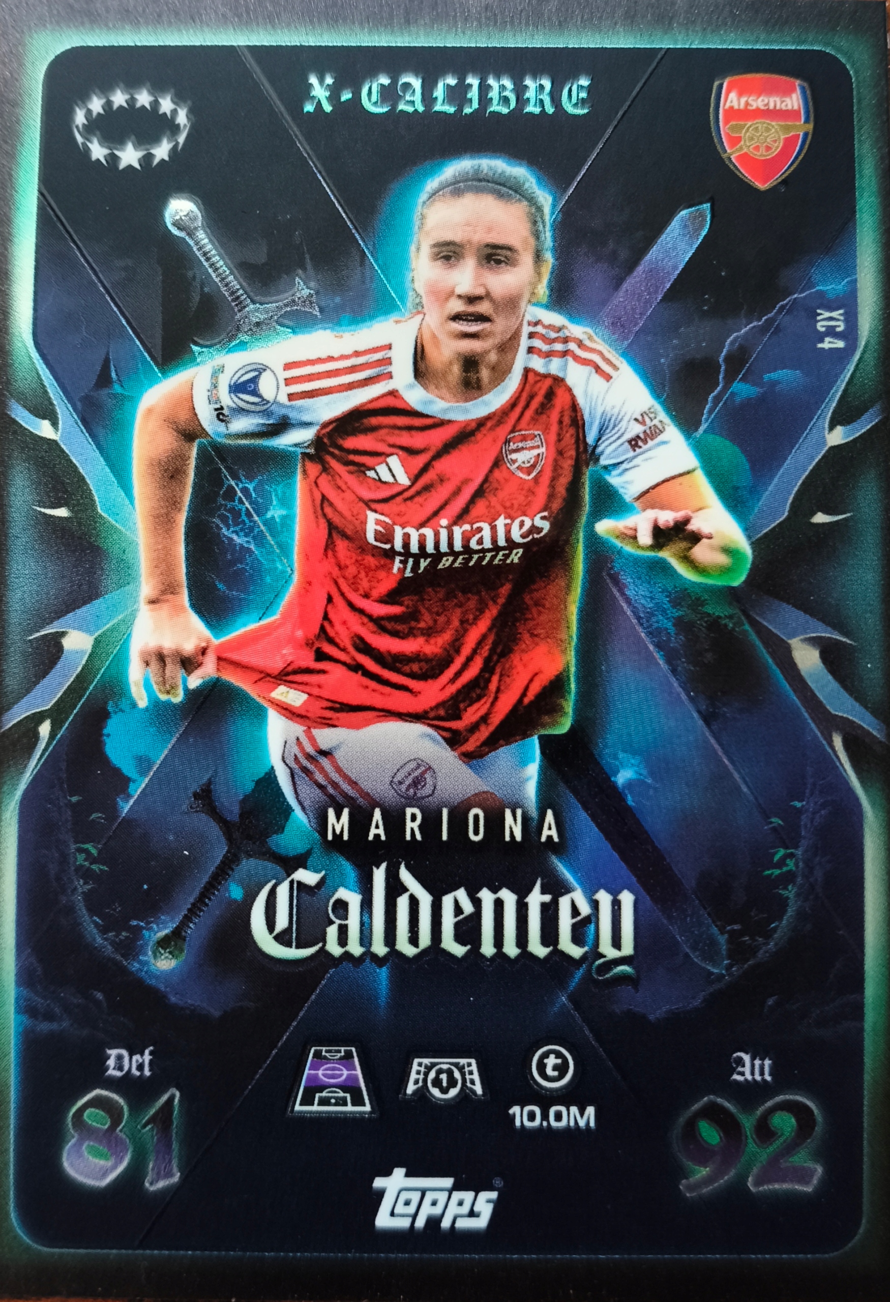 Match Attax Extra 2025/26 2026 Limited X-calibre XC 4 Caldentey Arsenal