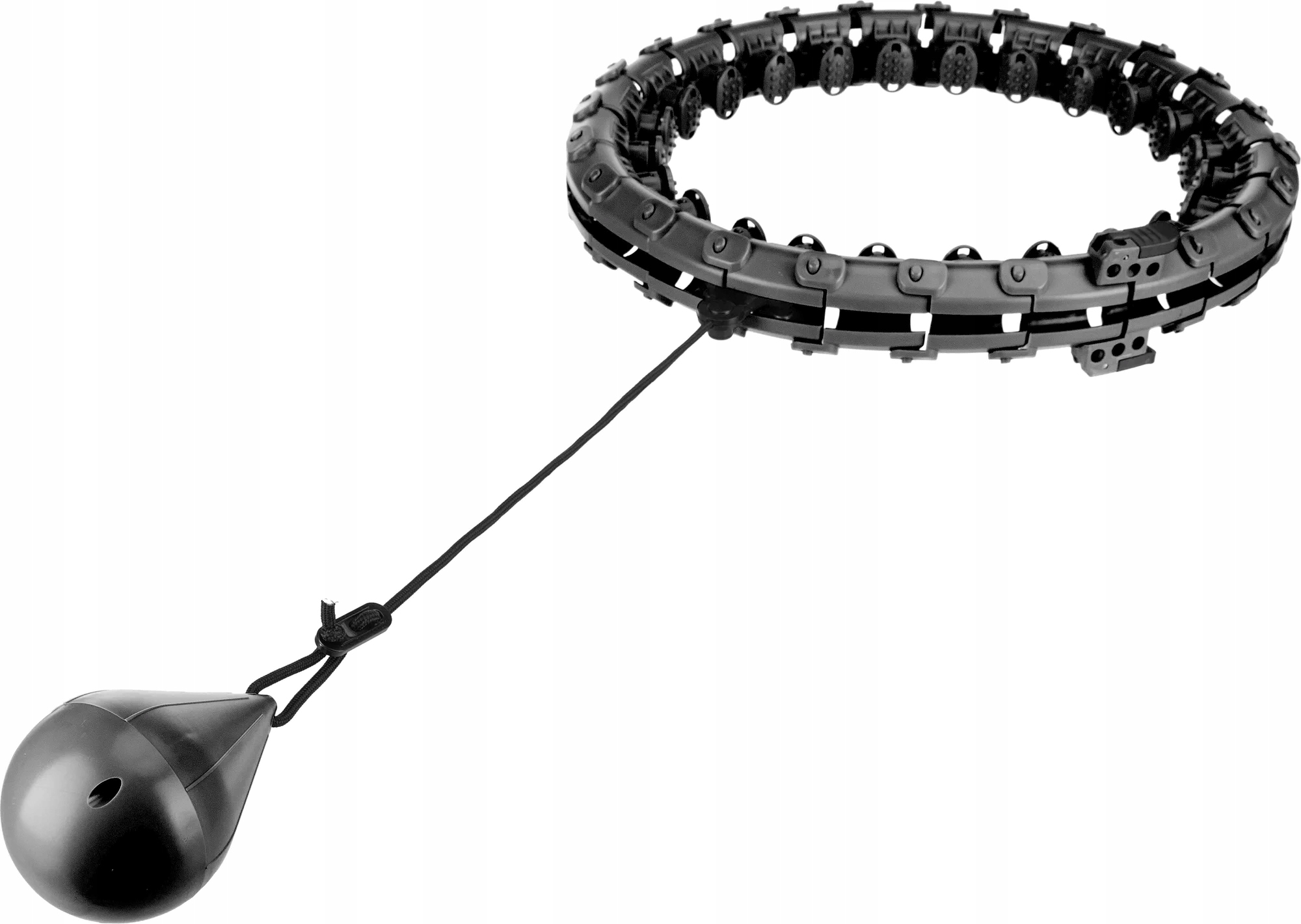 HULA HOP Z OBCIĄŻENIEM ODCHUDZAJĄCE REGULOWANE Z WYPUSTKAMI QUEENFIT Średnica 40 cm