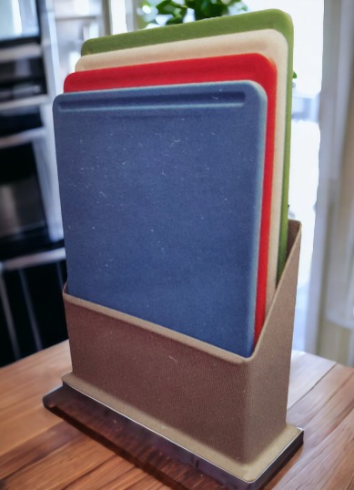 ZESTAW DESEK do krojenia 4szt kolorowe STOJAK Marka Excellent Houseware