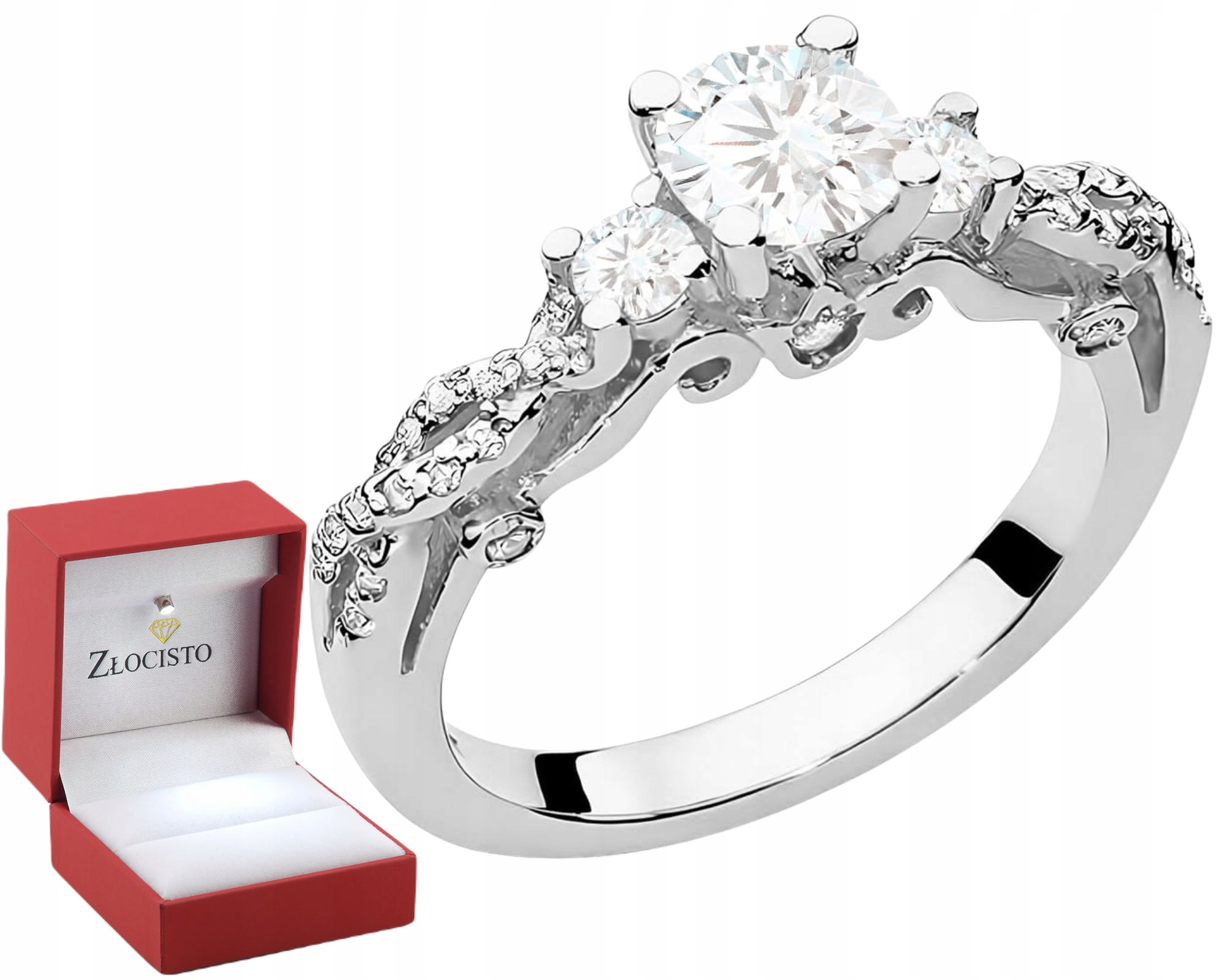 Prstýnek S Laboratorními Diamanty Glamour Styl