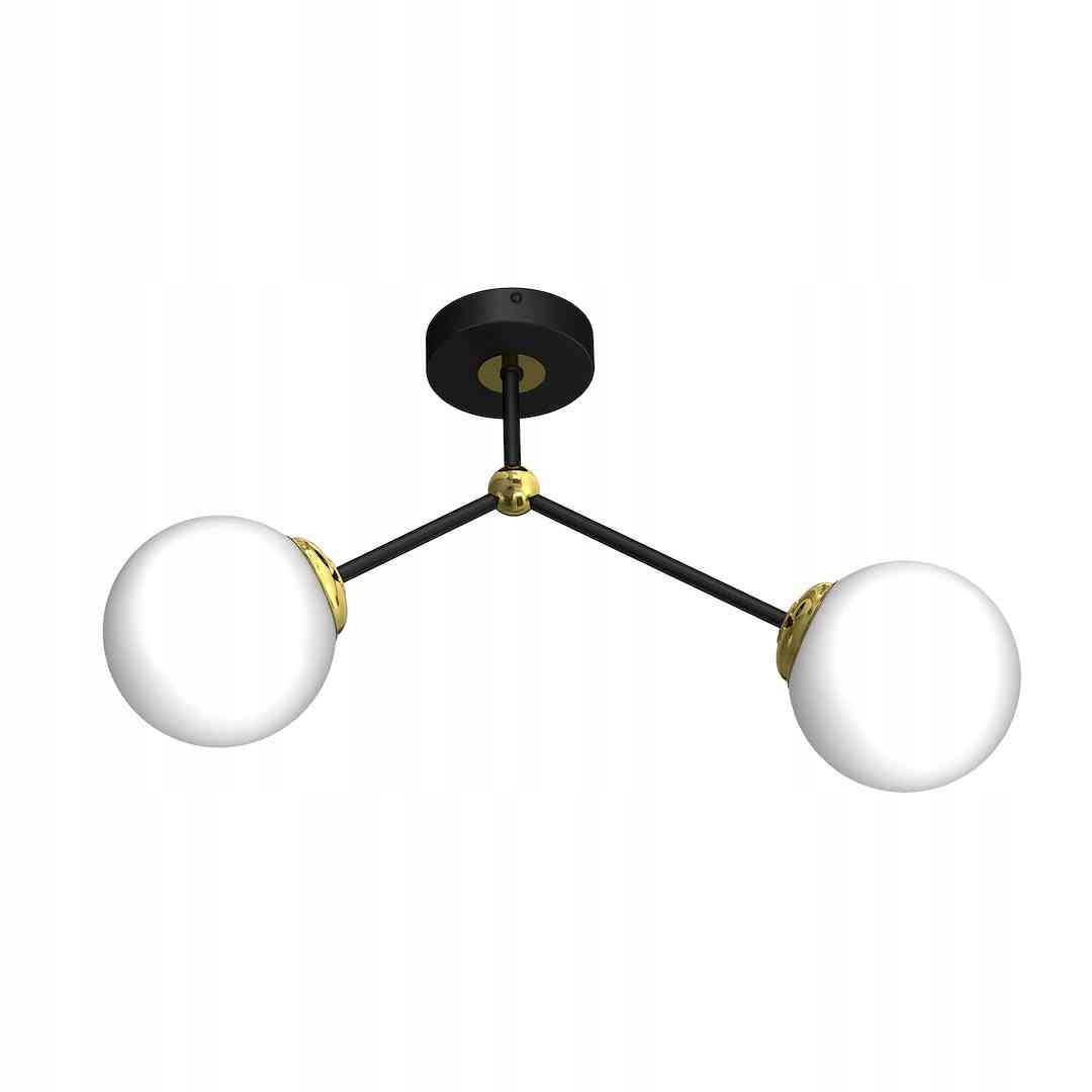 MiLAGRO Stropná lampa Joy Black Gold 2Xe14 Závesný luster Osvetlenie