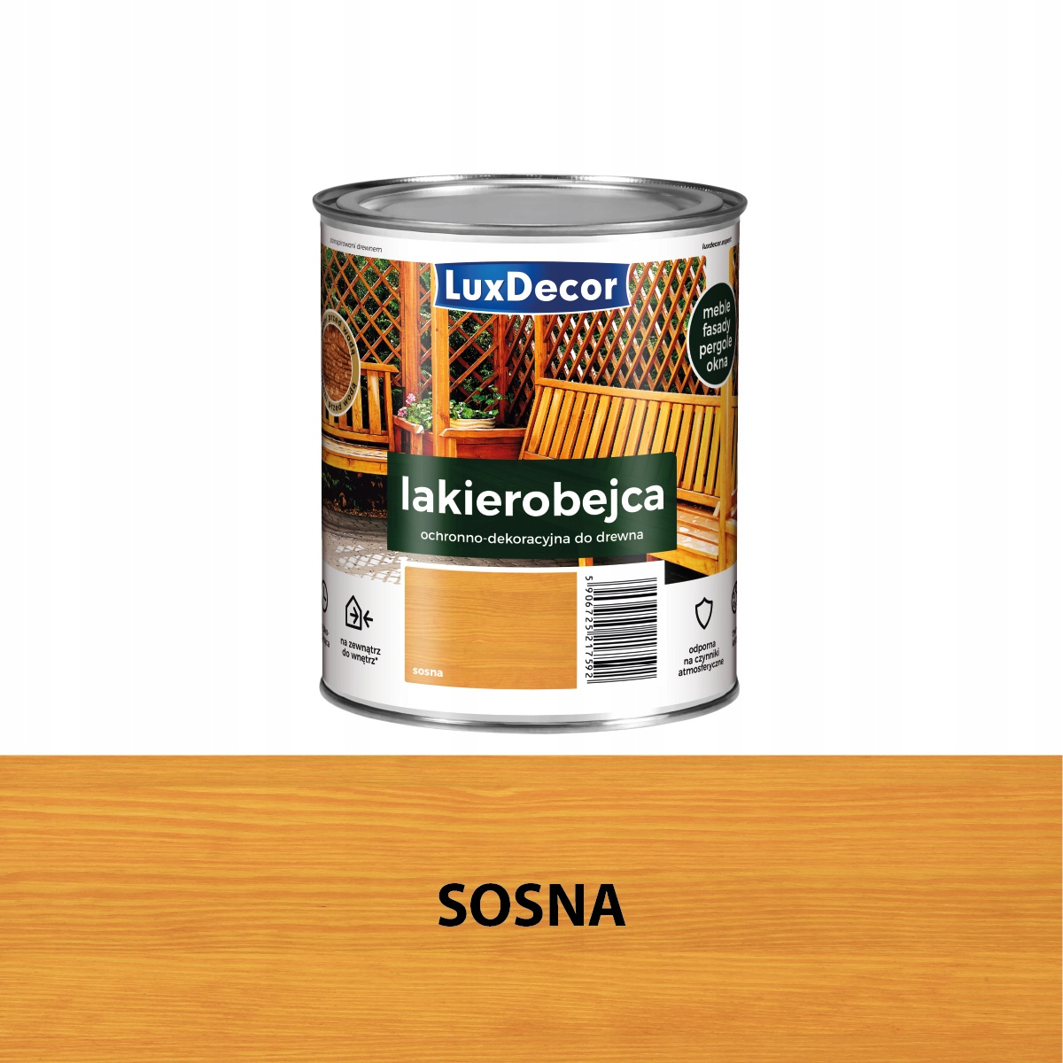 LUXDECOR LAKIEROBEJCA DO DREWNA 0,75L SOSNA