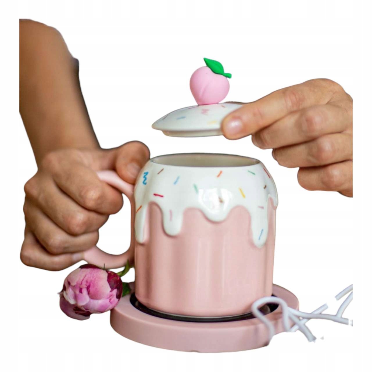 Hrnek Na Kávu A Čaj Ohřívač Usb Lžíce Kabel Dárek Ke Dni Matek