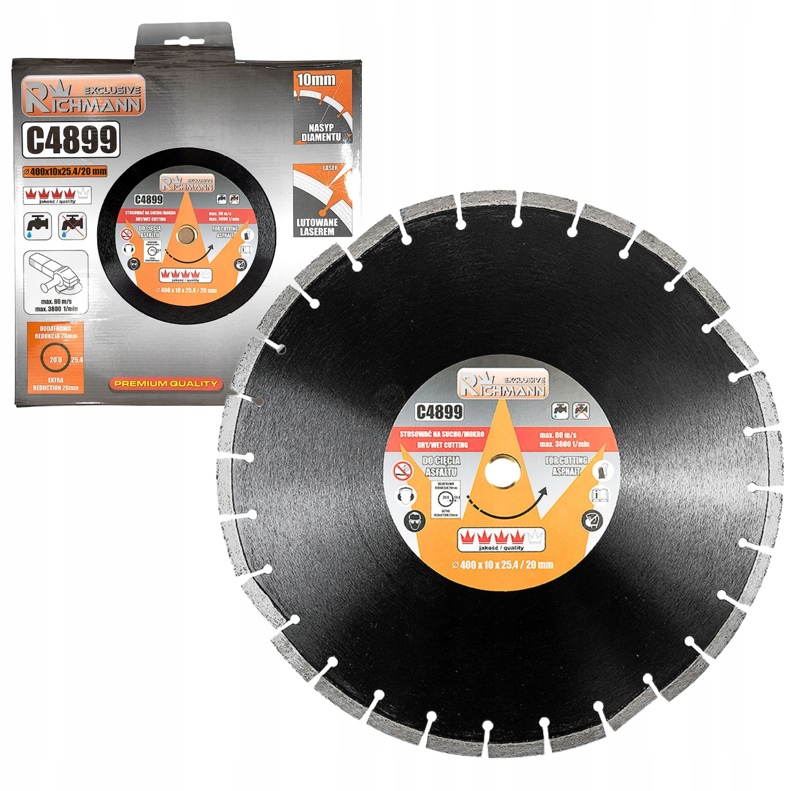 Алмазный диск для асфальта 400 мм RICHMANN C4899