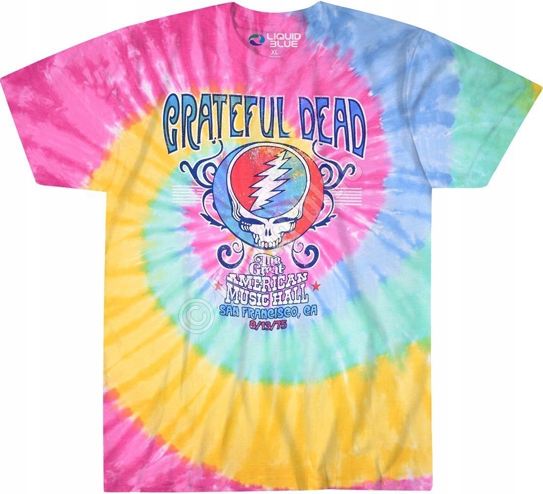 Gratefull Dead Music Hall Spiral Liquid Blue M