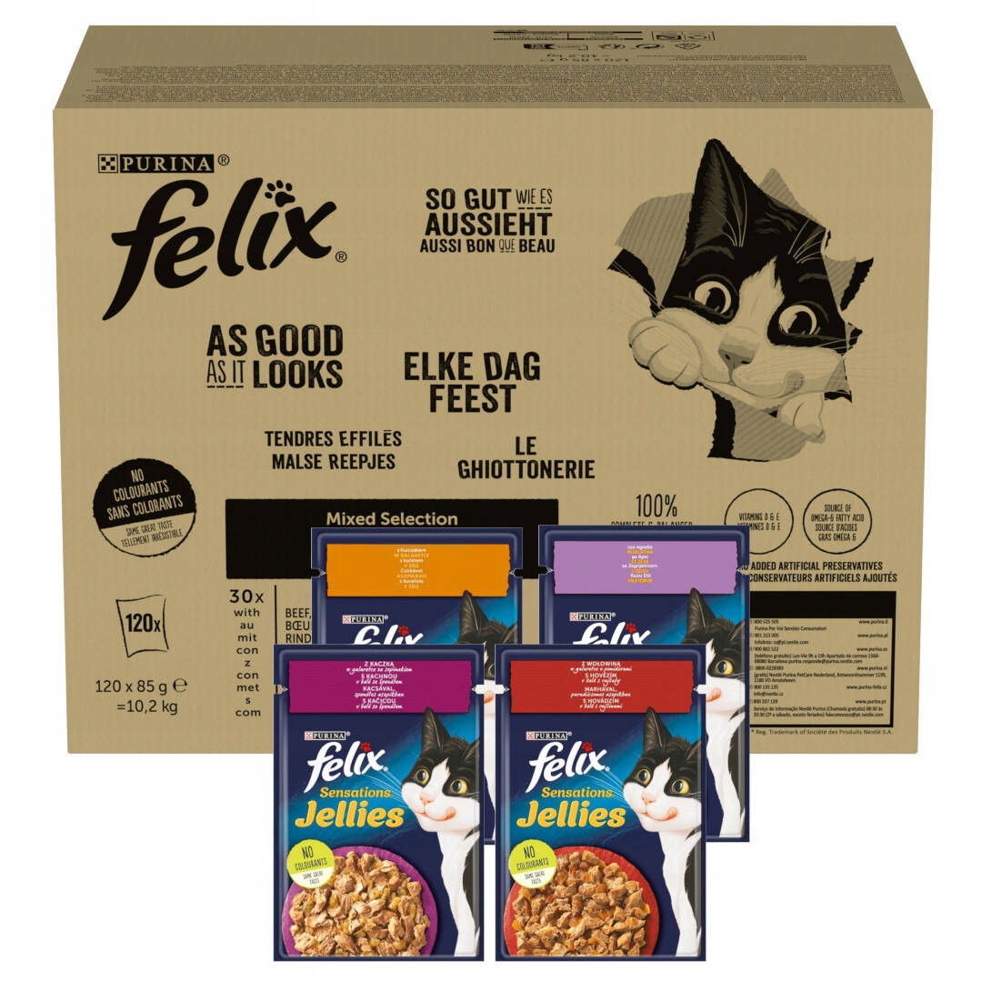 Levně Felix Sensations Jellies Krmivo Pro Kočky s příchutí country v želé