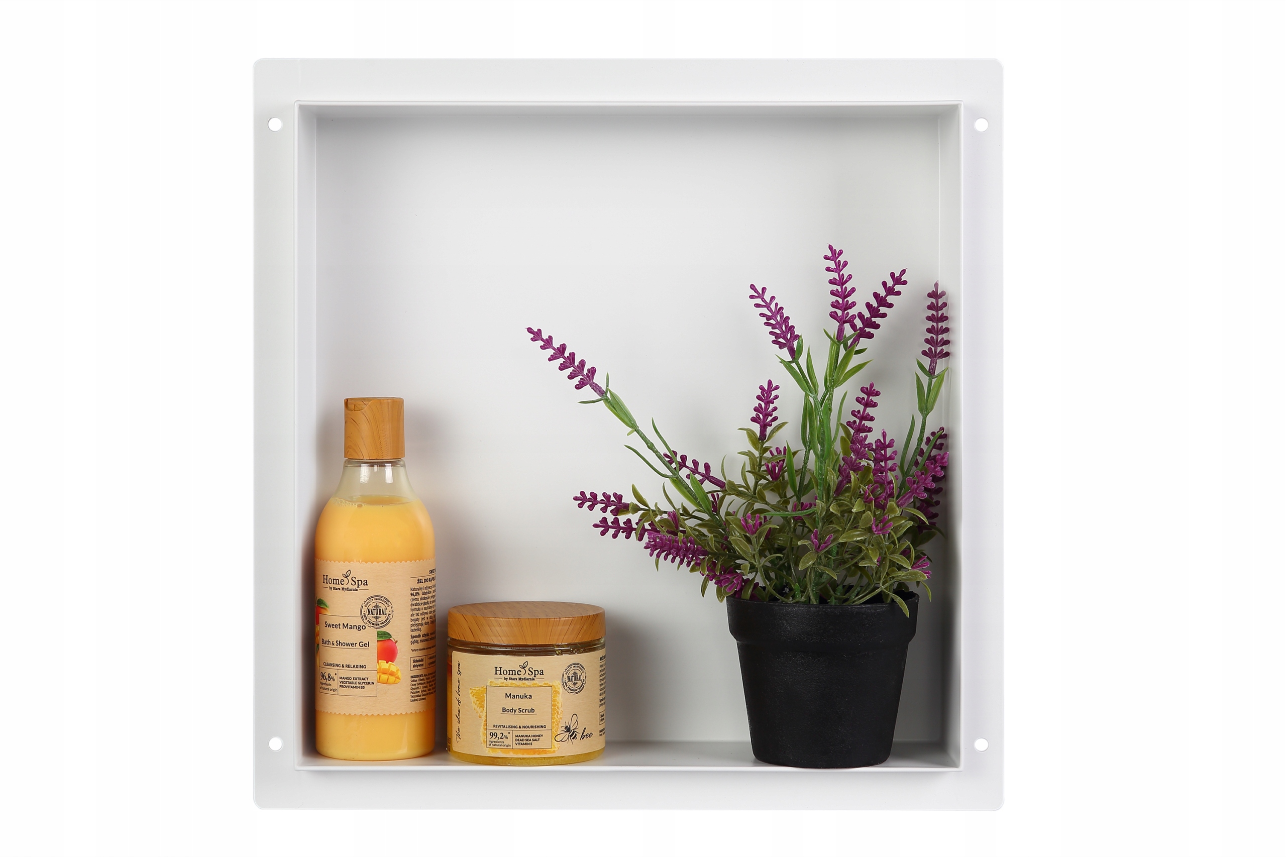 Wall-box No Rim White bezrámová výklenková polica biela 30x30x10 cm