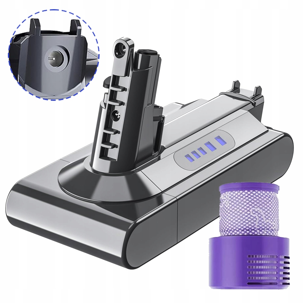 Akumulátor Baterie pro vysavač Dyson V10 25.2V 6000 mAh Filtr