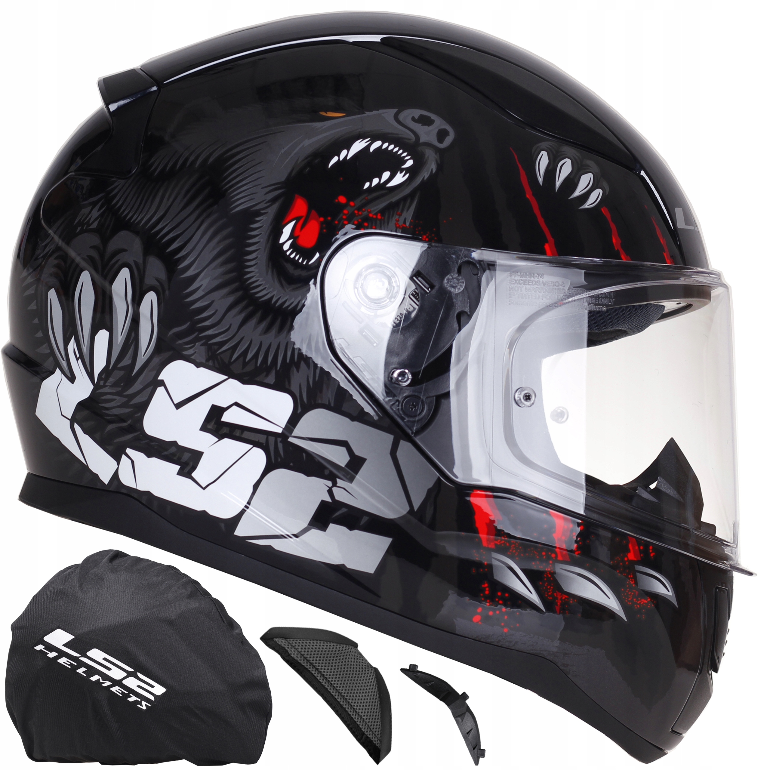 KASK LS2 FF353 RAPID II CLAW black MOTOCYKLOWY INTEGRALNY ECE 22.06