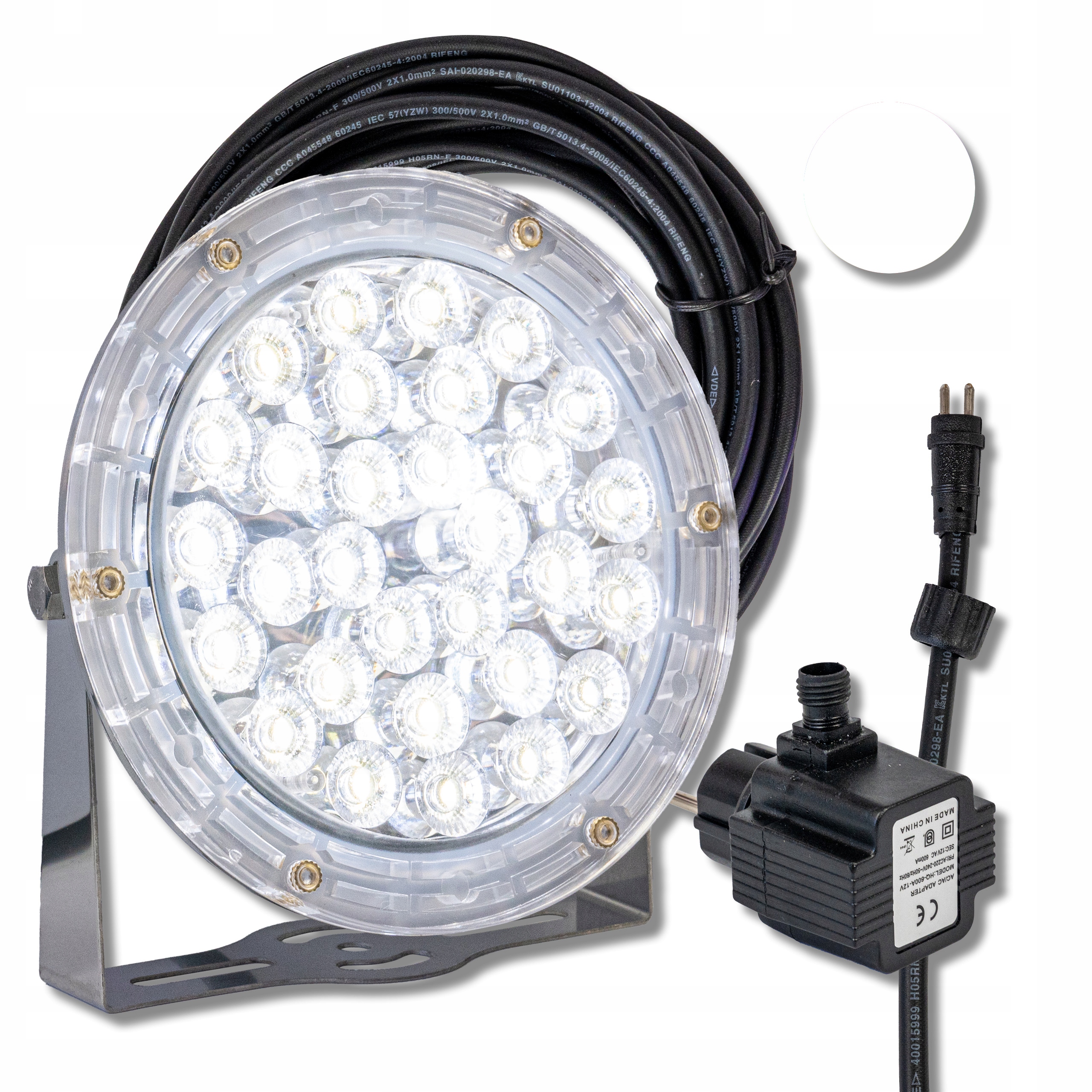 Lampa Led Reflektor do oczka wodnego ogrodu HQ-T6 6W biały podwodny