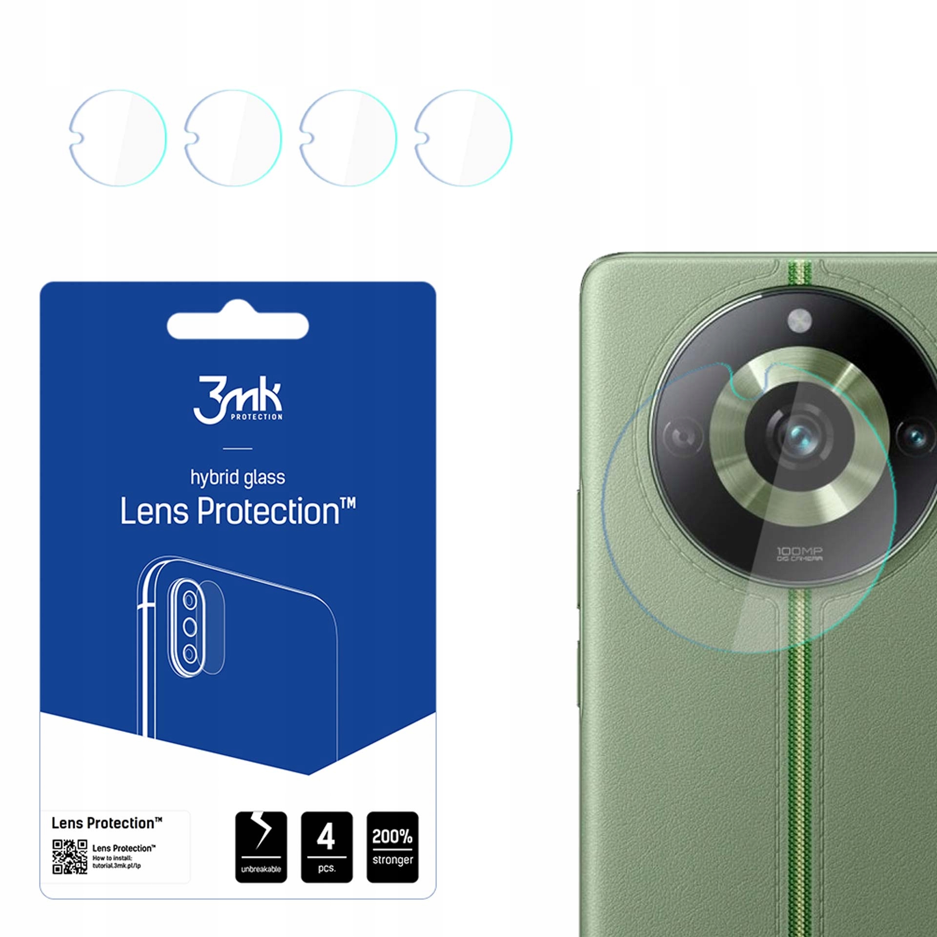 Szkło na aparat 3mk Lens Protection™ hybrydowe na Realme 11 Pro 11