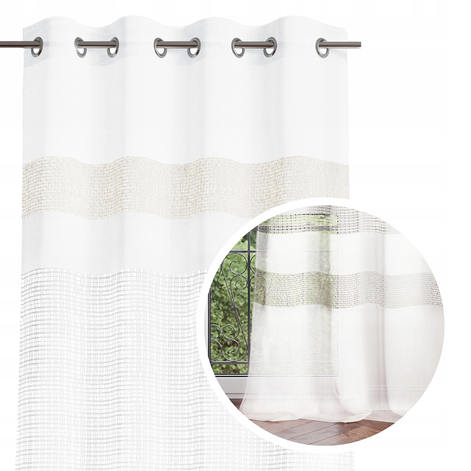 

Ażurowe firany dekoracyjne salon sypialnia 140x270