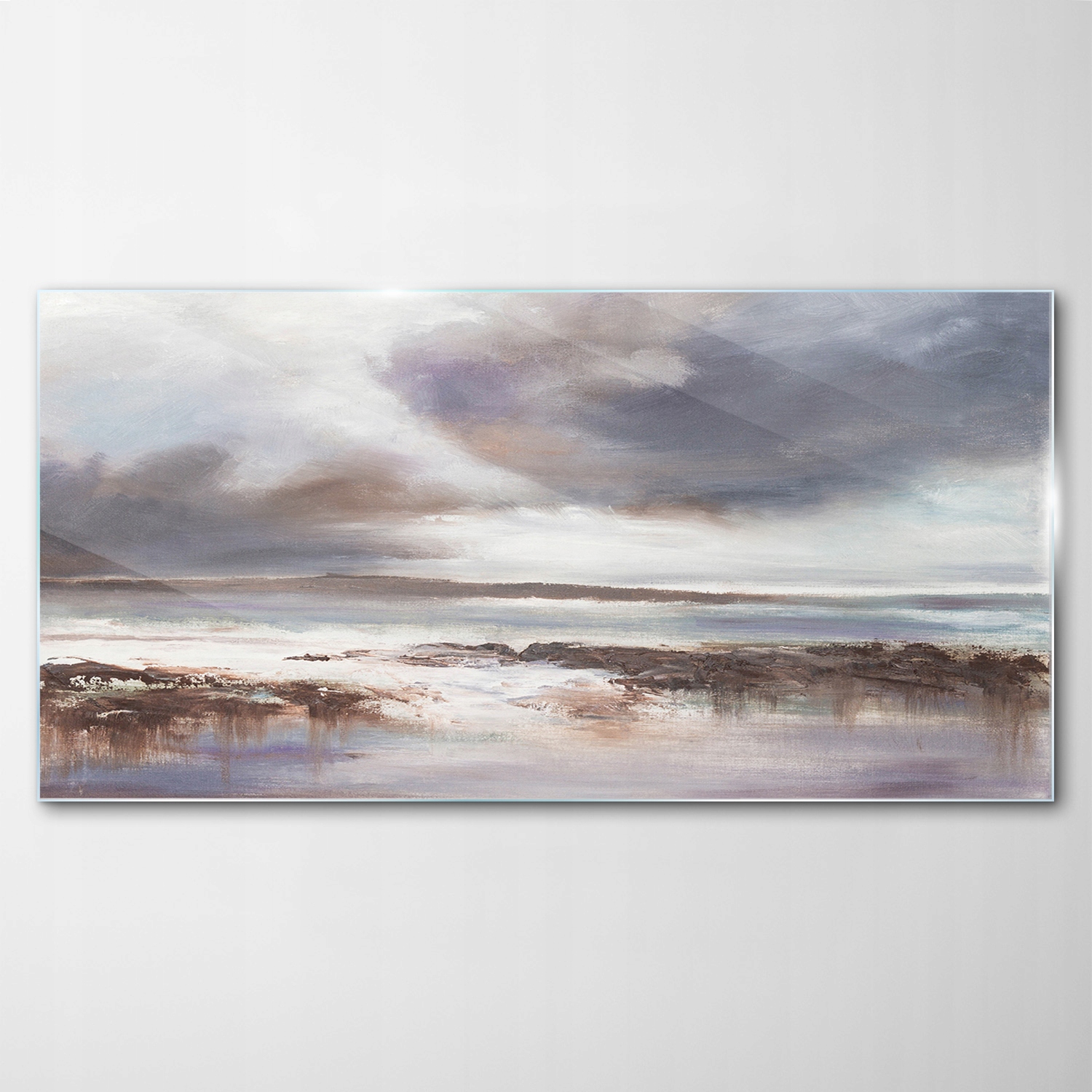 

Hartowany Obraz Szklany Plaża Morze Sztorm 140x70