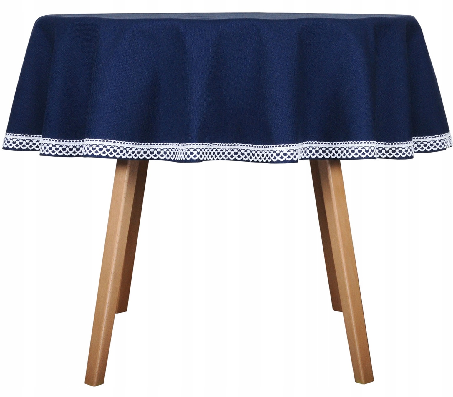 Obrus Plamoodporny śr.120 Koronka Az-135 niebieski