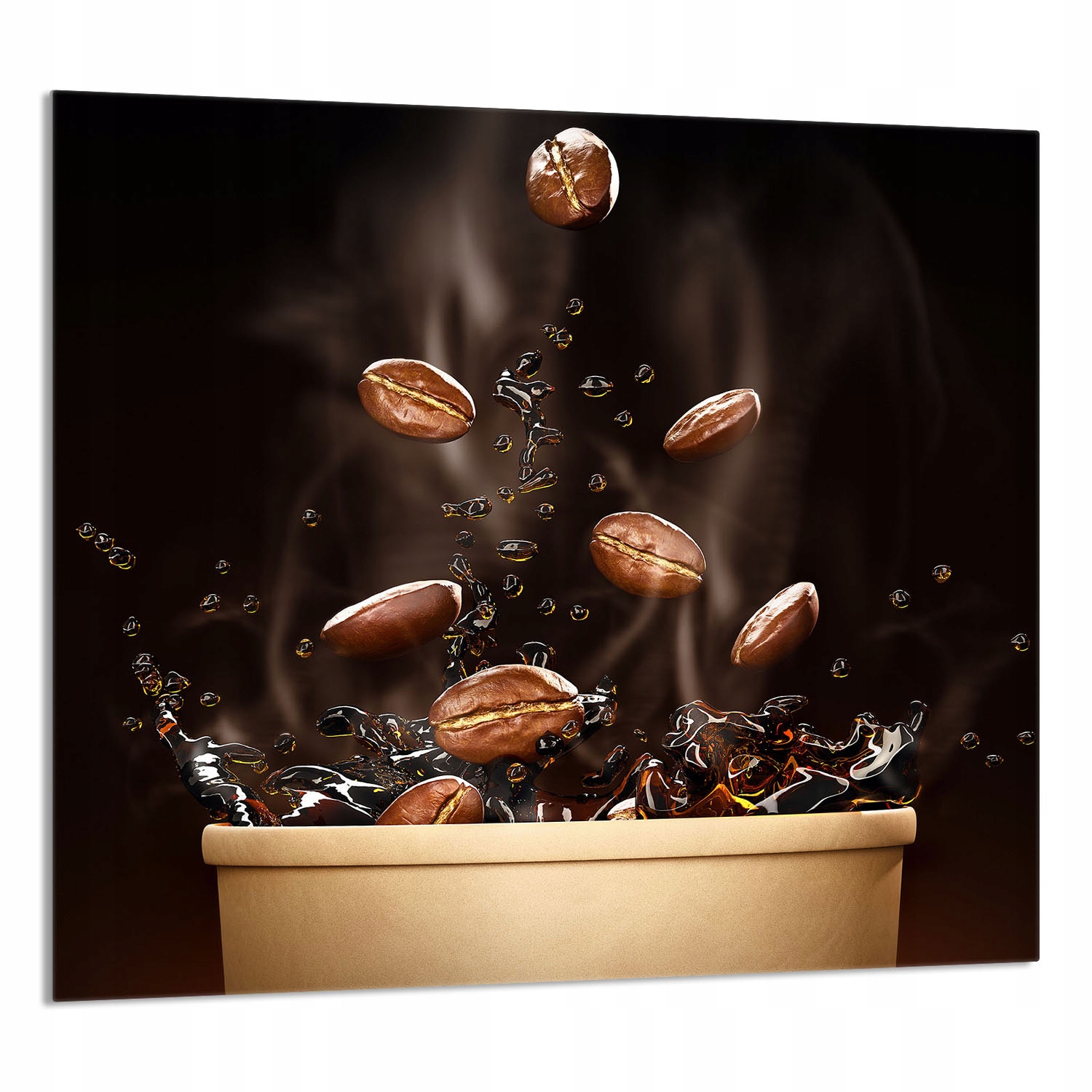 Skleněný Panel Do Kuchyně 65x60 Káva Tvrzené Sklo