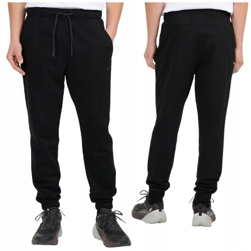 Spodnie Dresowe Bawełniane Męskie 4F Sportowe Joggery Dresy Czarne L
