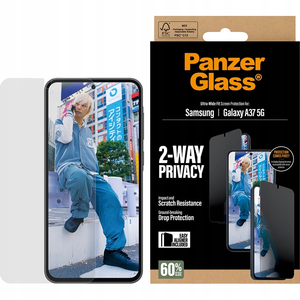 Szkło hartowane PanzerGlass do Galaxy A37 5G, cienkie, ochronne, osłona, 9H
