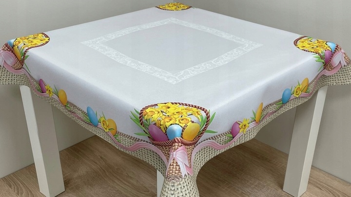 OBRUS WIELKANOCNY WIELKANOC KOSZYCZEK 80x80 Typ obrus
