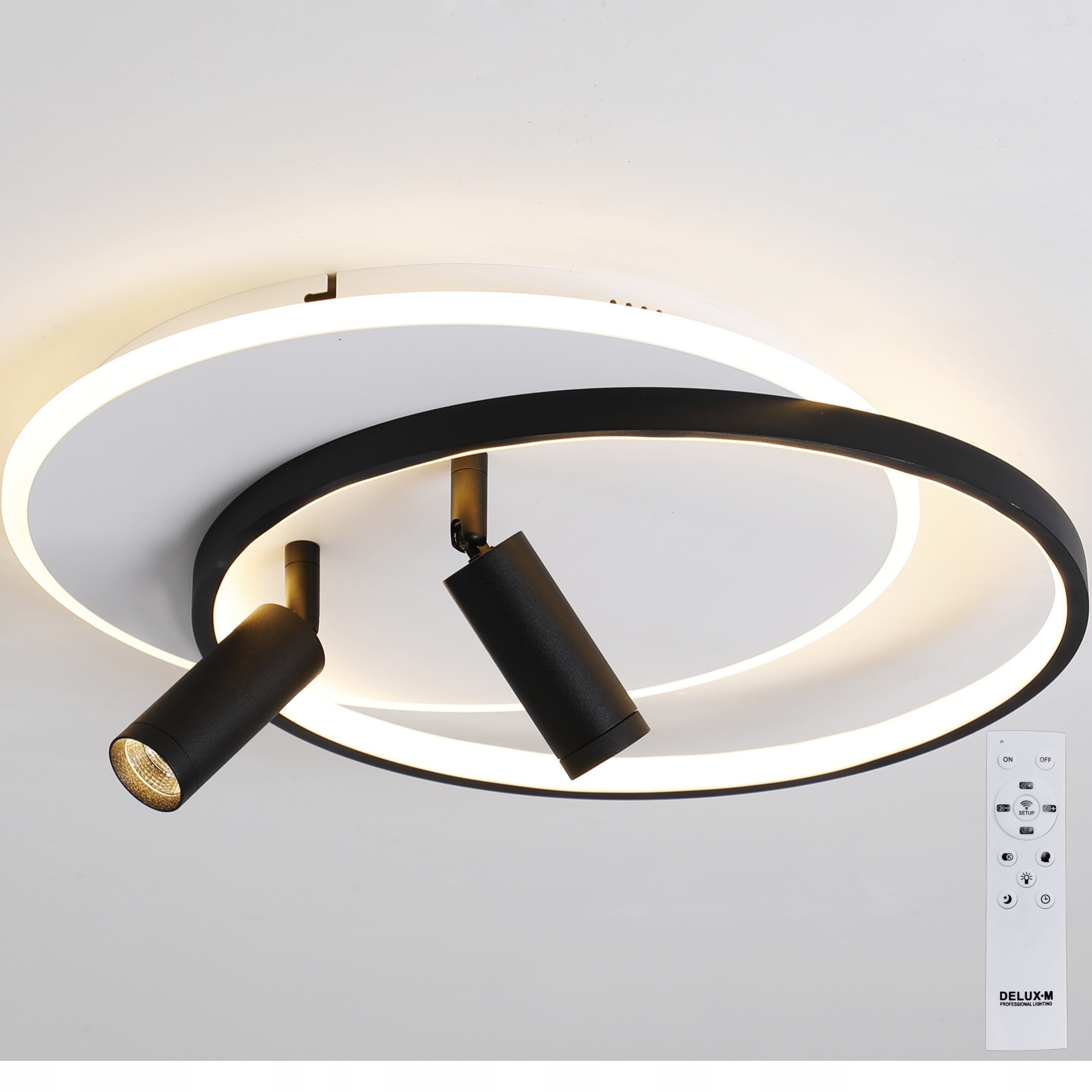 Stropní Svítidlo stropní svítidlo moderní závěsná Led Lustr Dálkový Ovladač moderní 50 cm