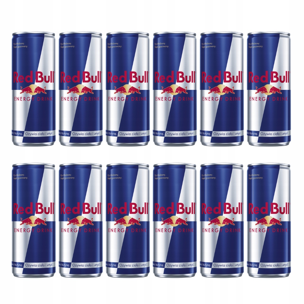 12 Sztuk Red Bull Puszka 250ML