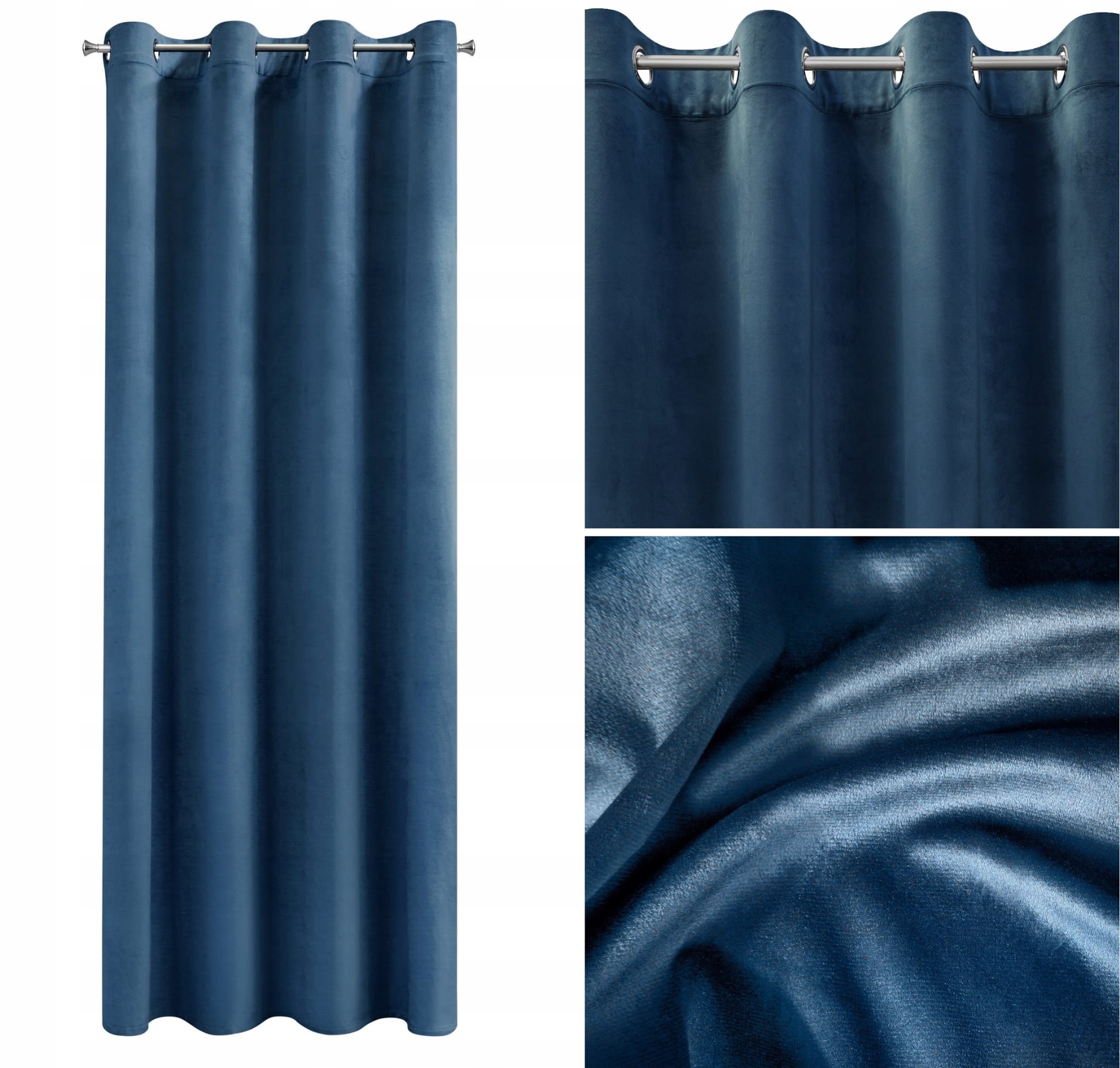 

Zasłona Velvet 140x250 Przelotki Melanie granat