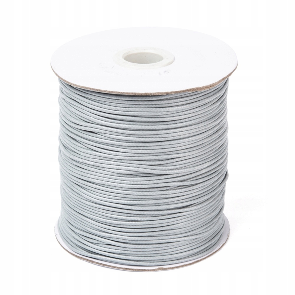 Korejská šňůra Voskovaná Polyester, Světle šedá, 1.5mm, cca 165m/cívka