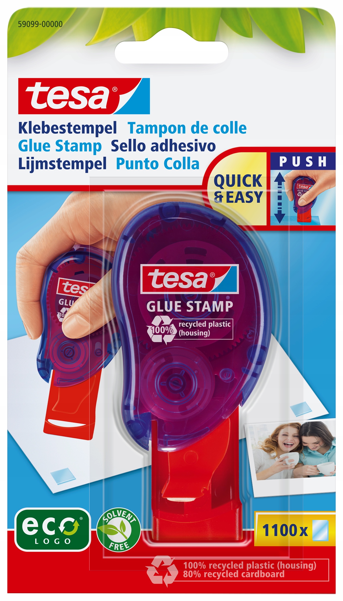 

Klej biurowy w stemplu tesa 1100 klejących stempli