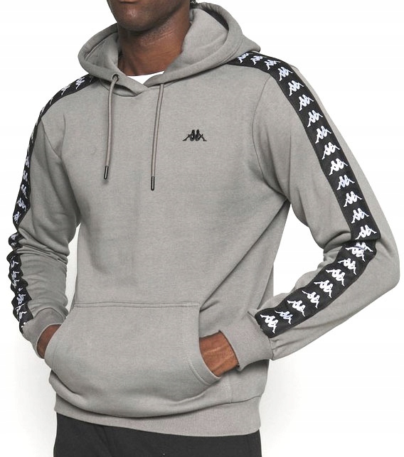 

Bluza Męska Kappa Bawełna Z Kapturem Szara Roz. XL