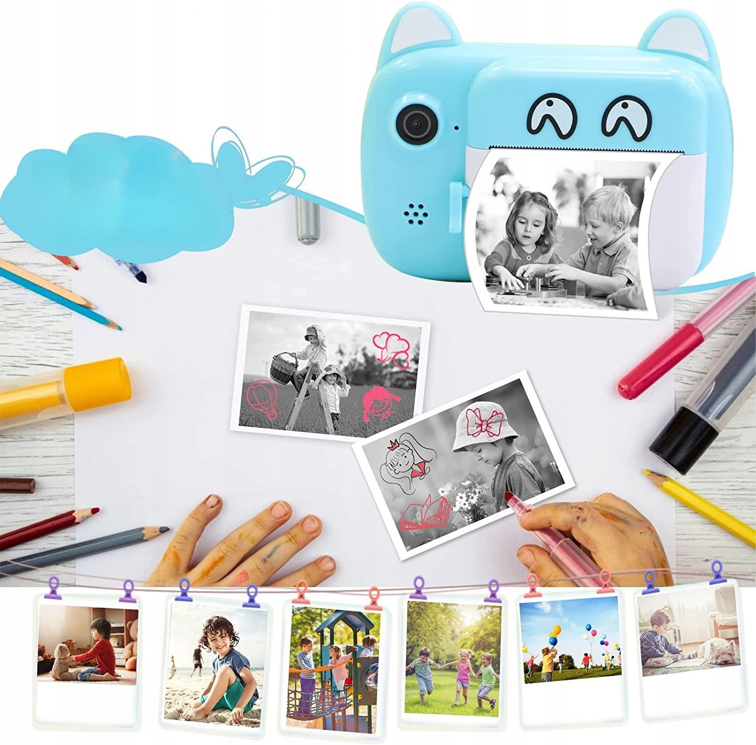 APARAT NATYCHMIASTOWY POLAROID DLA DZIECI DRUKARKA Marka inna