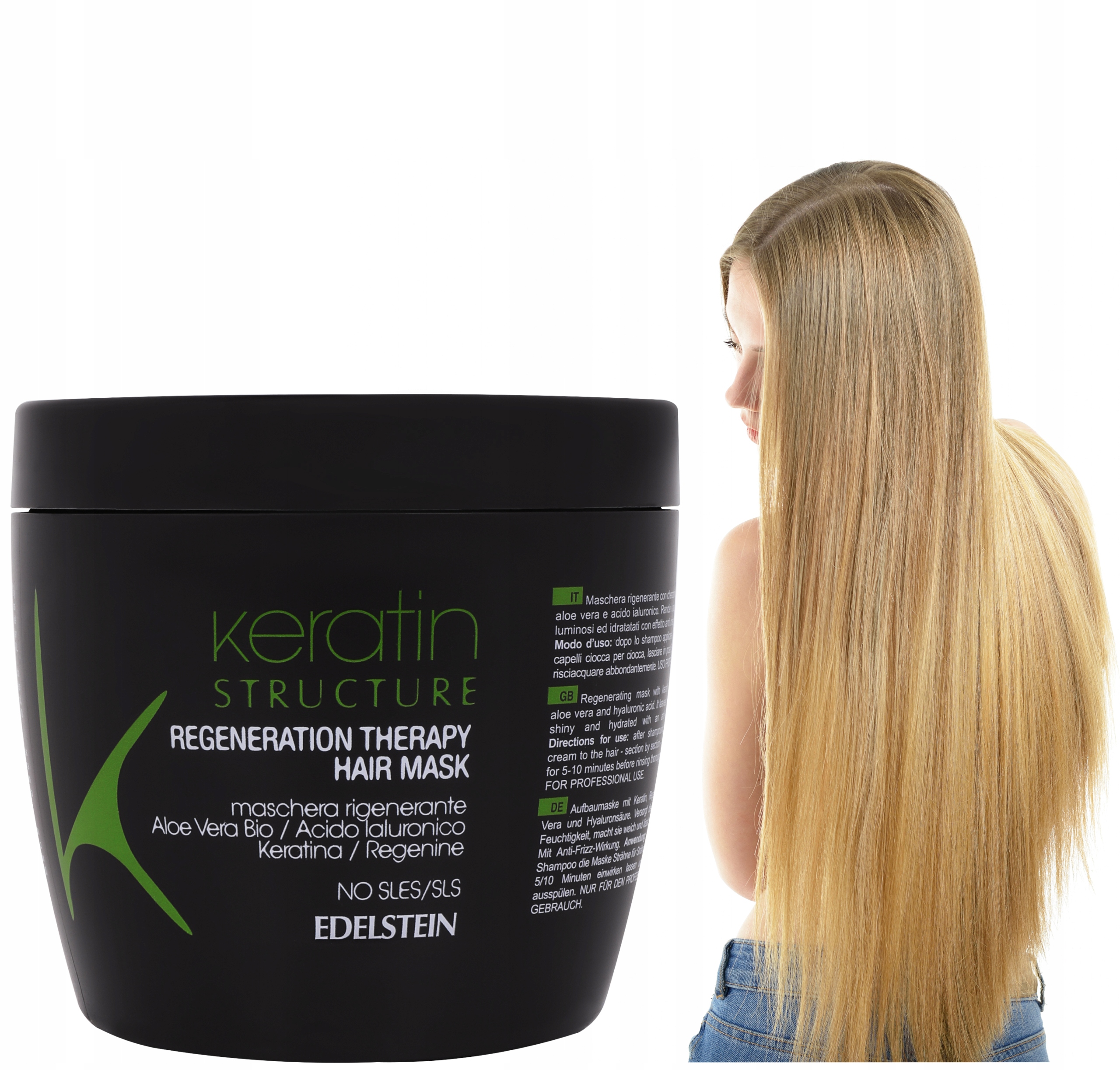 Keratin Structure Maska Kondicionér po ošetření Nanoplasti Bez Sls Sles 500 ml