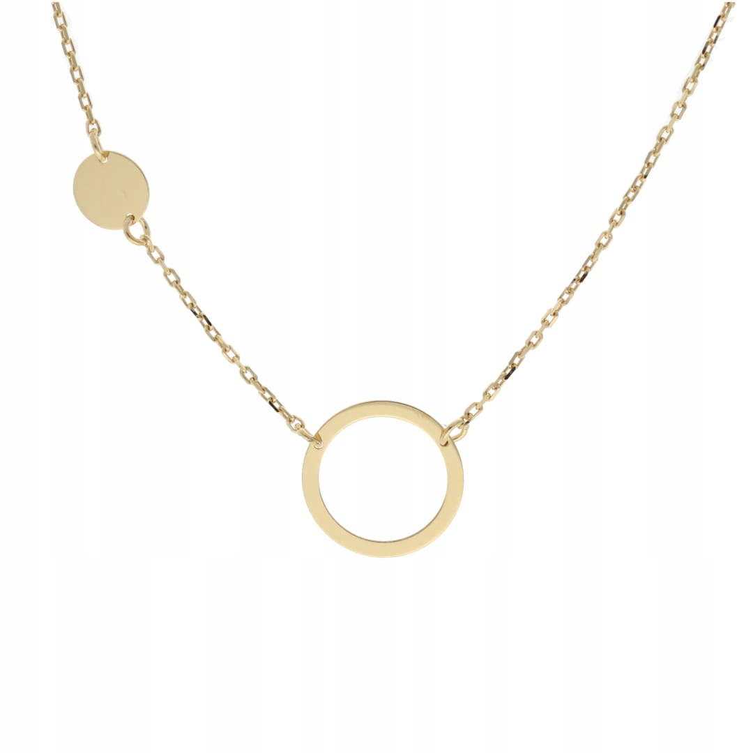 Naszyjnik celebrytka kółeczka srebro pozłacane