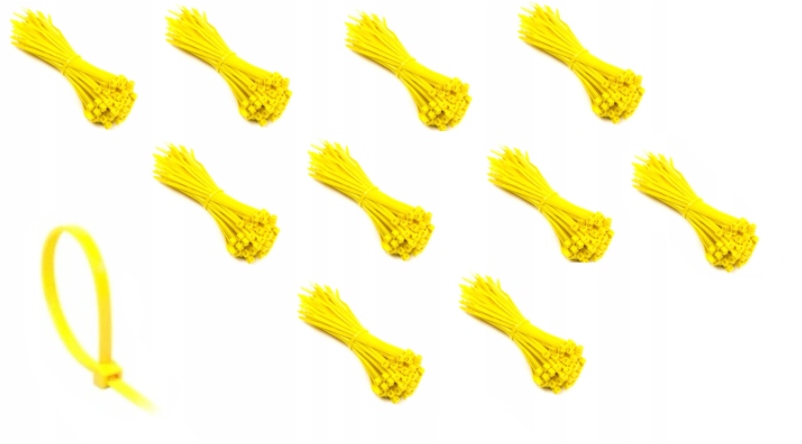

1000x Żółte Opaski Zaciskowe Trytki 3,6x150 mm