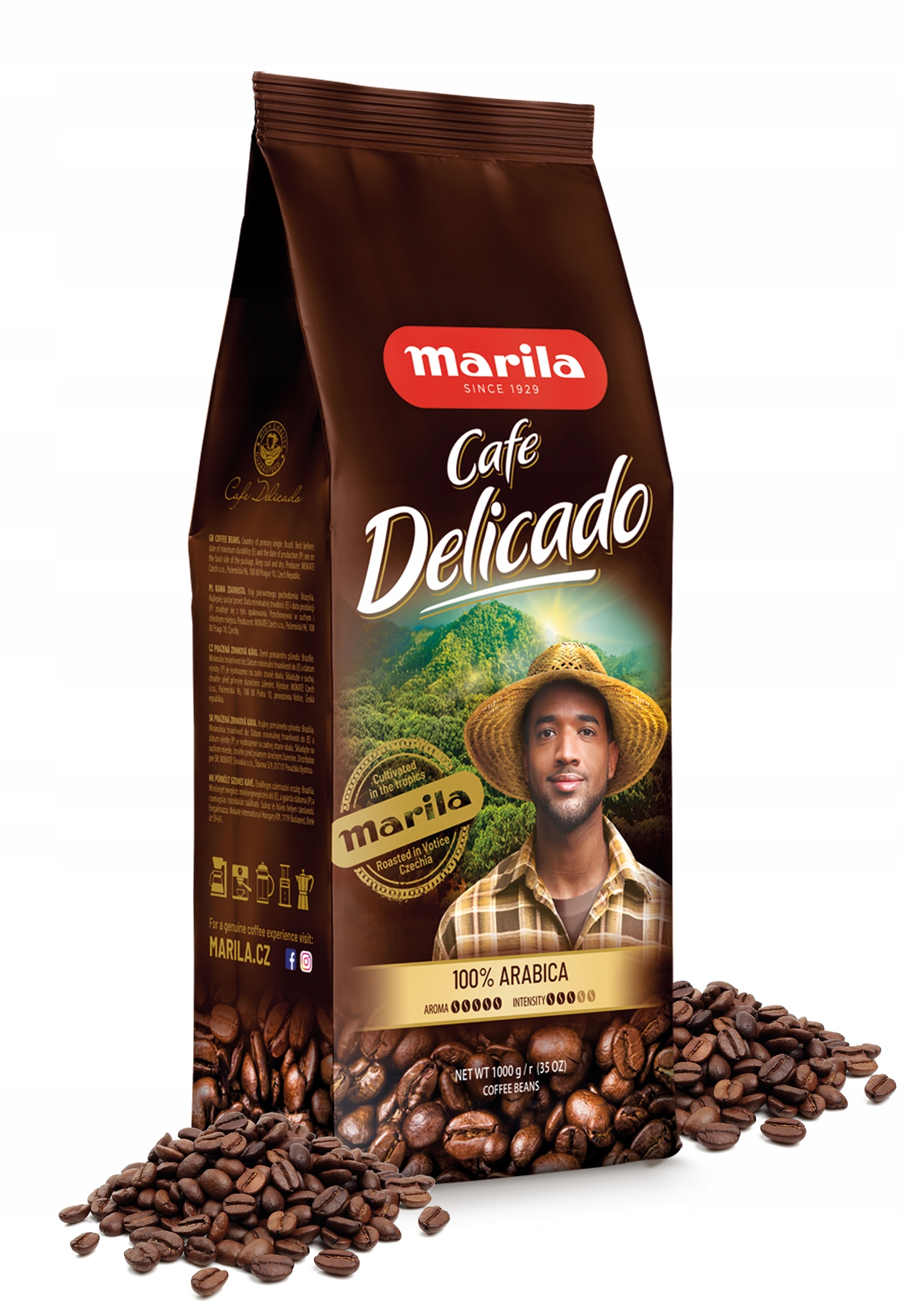 Levně Káva zrnková Marila Cafe Delicado 1 kg Dárek