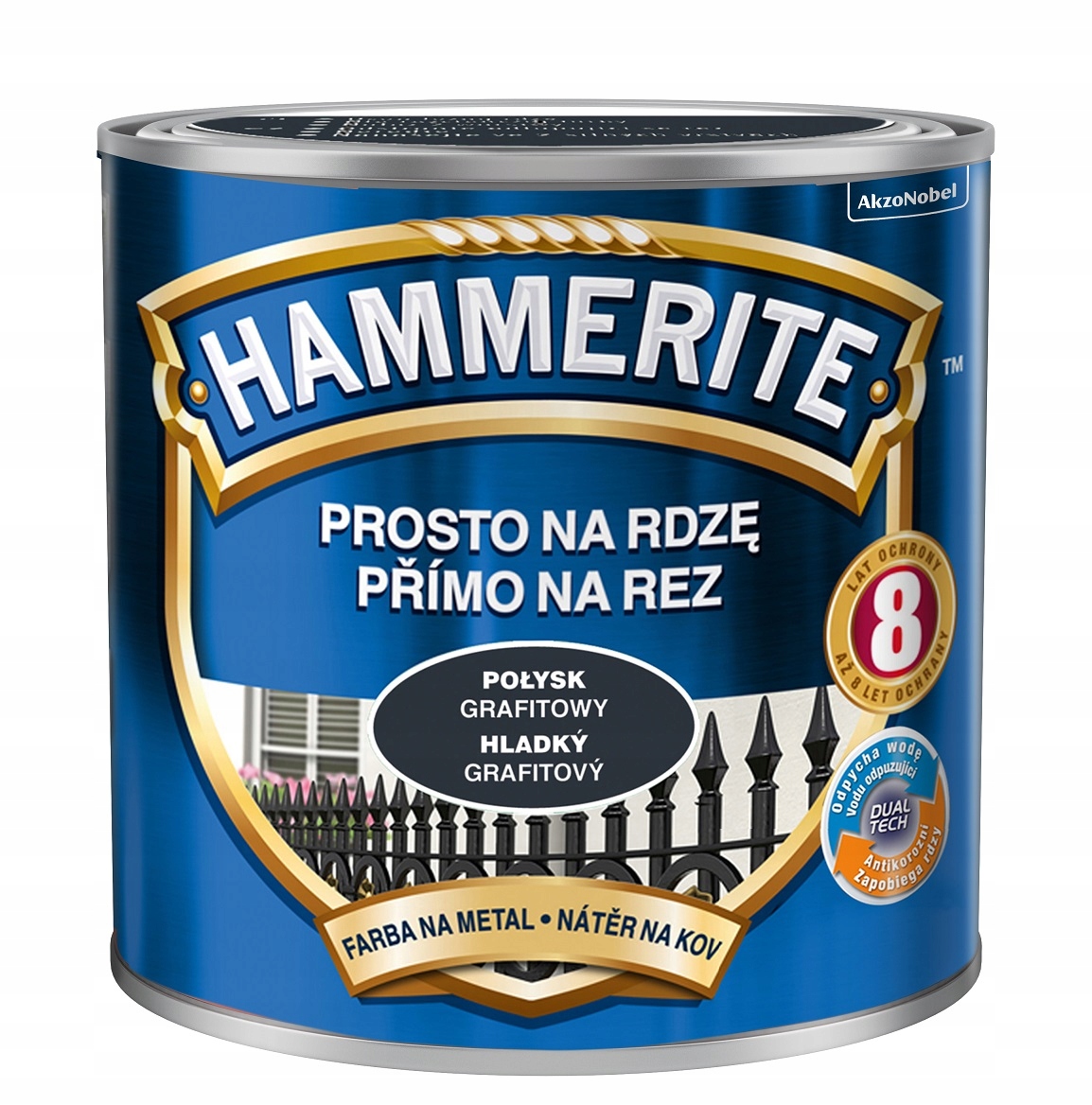 

Hammerite Farba Na Rdzę 2,5 L grafit połysk