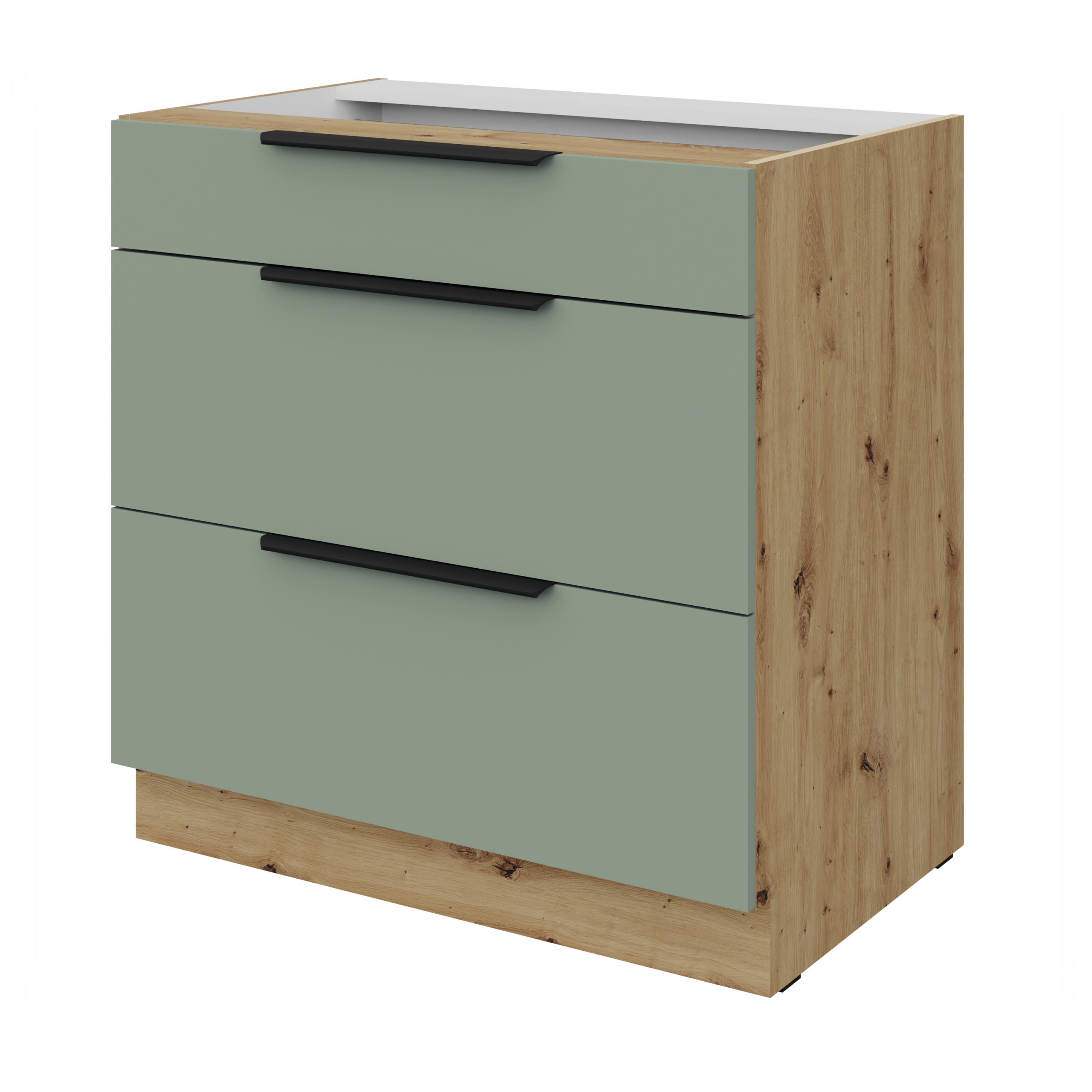 Stojící kuchyňská skříňka se zásuvkami 80 cm, kuchyňská skříňka Aquamarine Mat