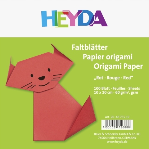 

Papier do origami 10 x 10 cm 100 szt., czerwony