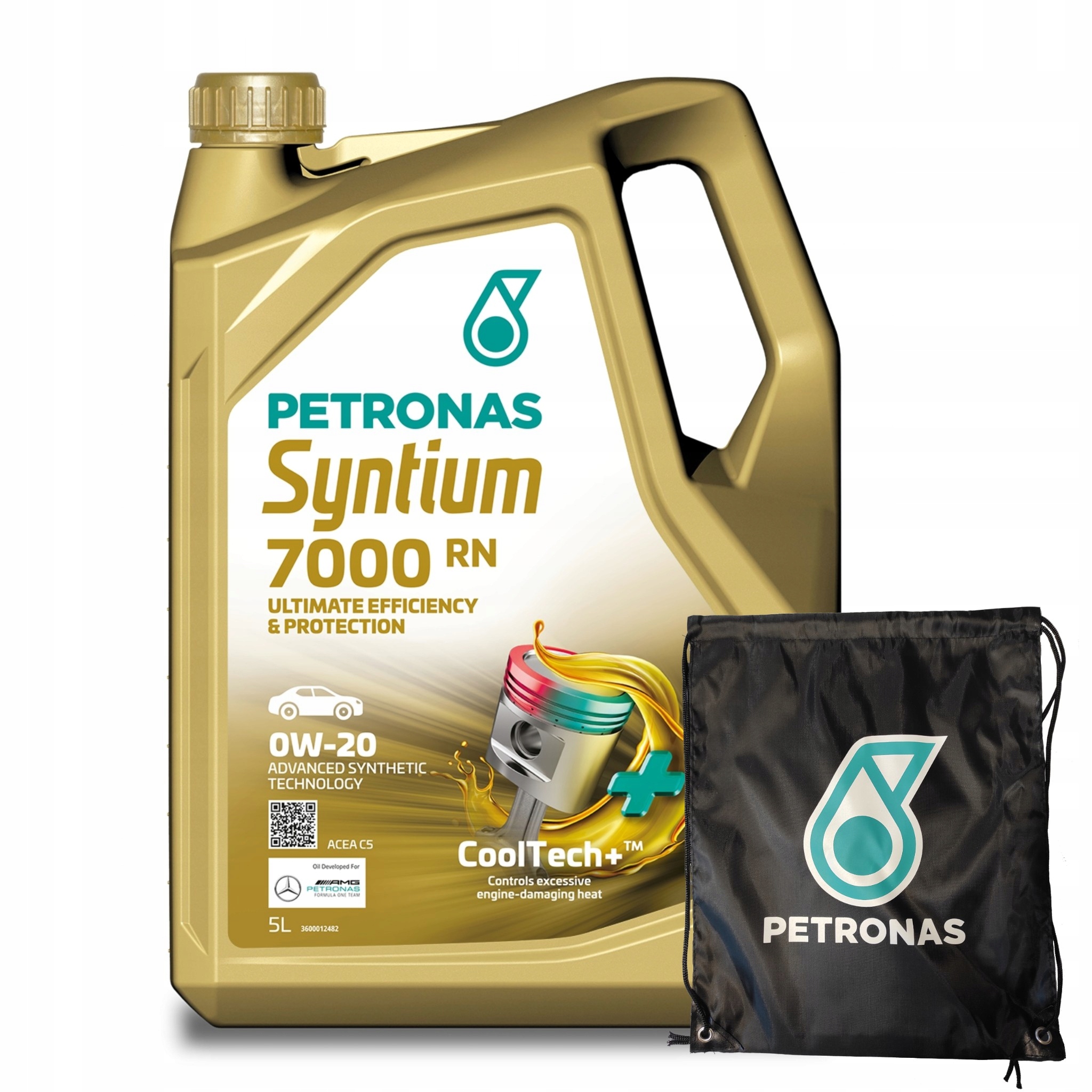 Motorový olej Petronas Syntium 7000 Rn 0W-20 Acea C5 5L Vak Zadarmo