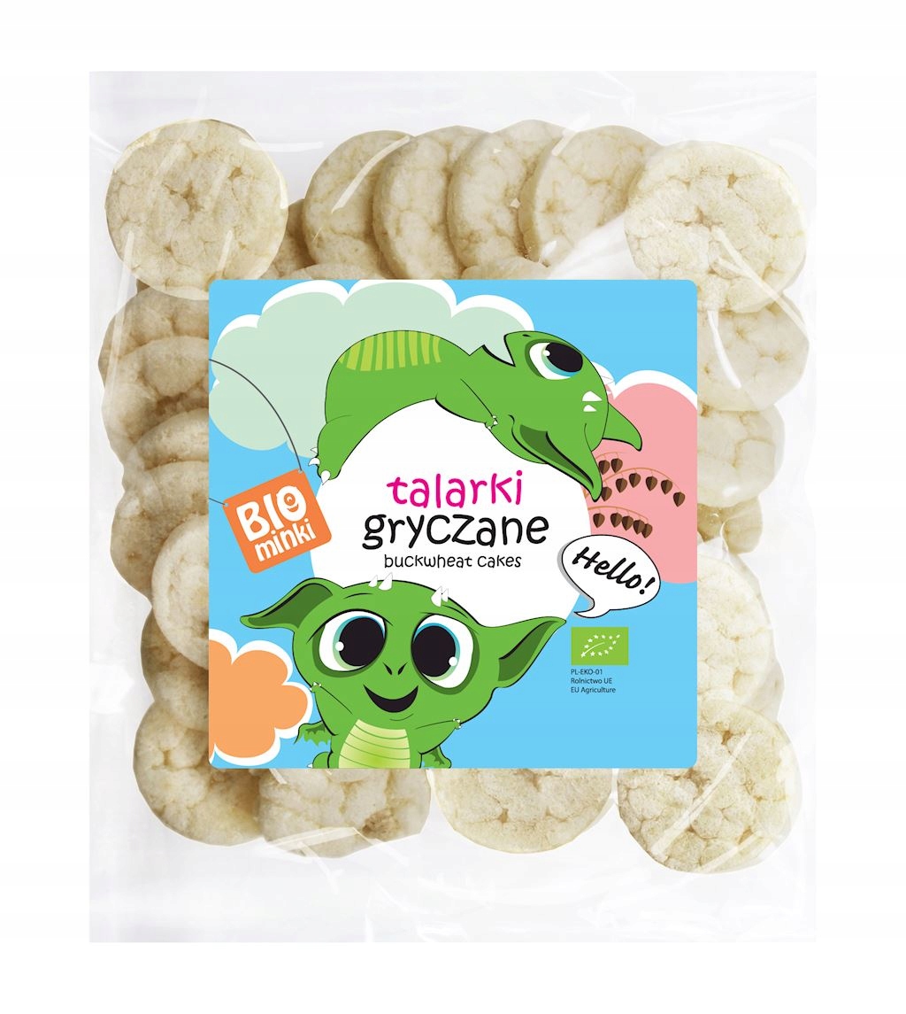 BIOMINKI BIO TALARKI GRYCZANE EKOLOGICZNE CHRUPIĄCA PRZEKĄSKA 55 g