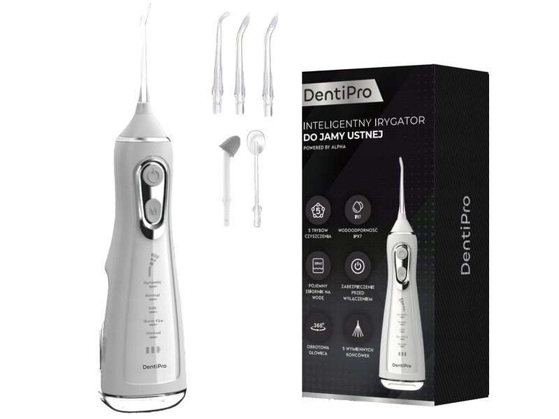 Irygator do zębów Alpha DentiPro SWF-01 Biały