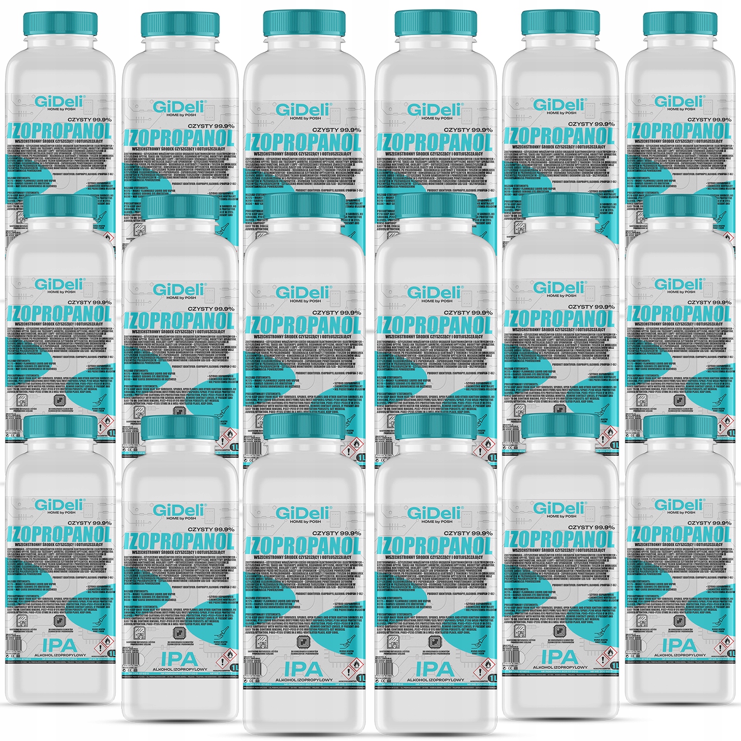 Isopropylalkohol 18x 1L GiDeli Ipa Isopropanol 99,9%